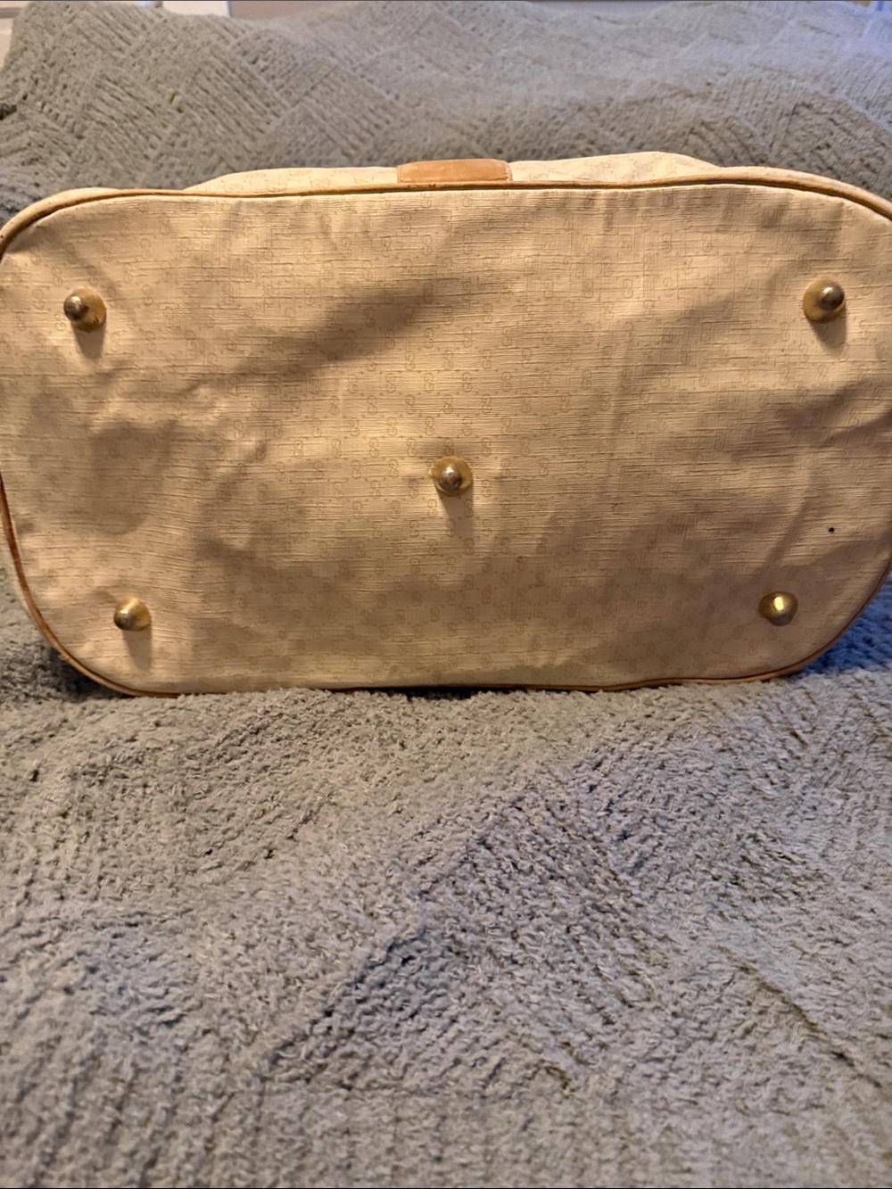 Gucci AUTHENTIC Vintage Micro GG Cream Monogram Duffle Bag. Please see all pics - Picture 2 of 15